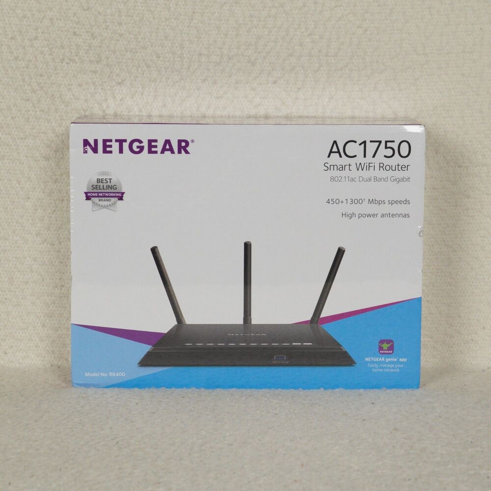 NETGEAR R6400 AC1750 Smart WiFi Router Dual Band Gigabit Windows Mac Sealed